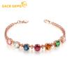 Zircon Bracelet Jewelry Geometric Bead Chain Link Bracelets Fashion Fine Wedding Gift for Girlfriend Women