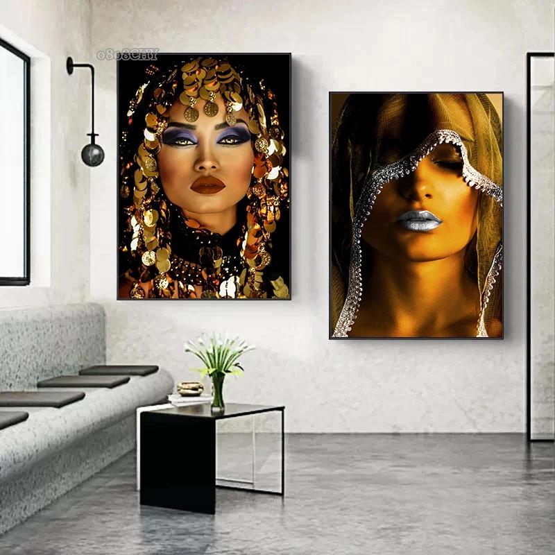 Экзотический шарм, красивая женщина, художественная картина на холсте, модные постеры с персонажами и принты, африканские женщины, настенные художественные фотографии, домашний декор