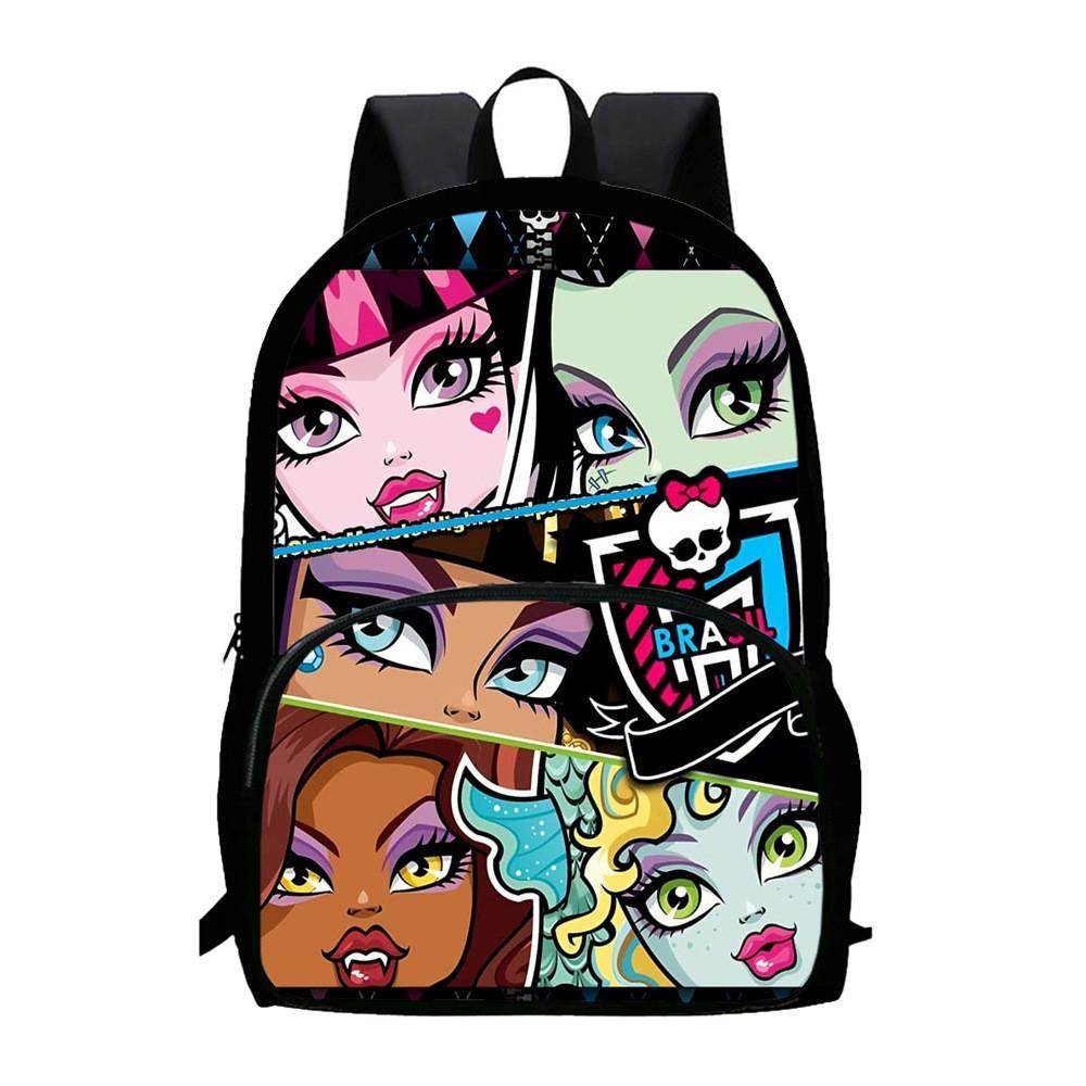 Рюкзак Monster High большой вместимости для школьного образования и из материала Оксфорд