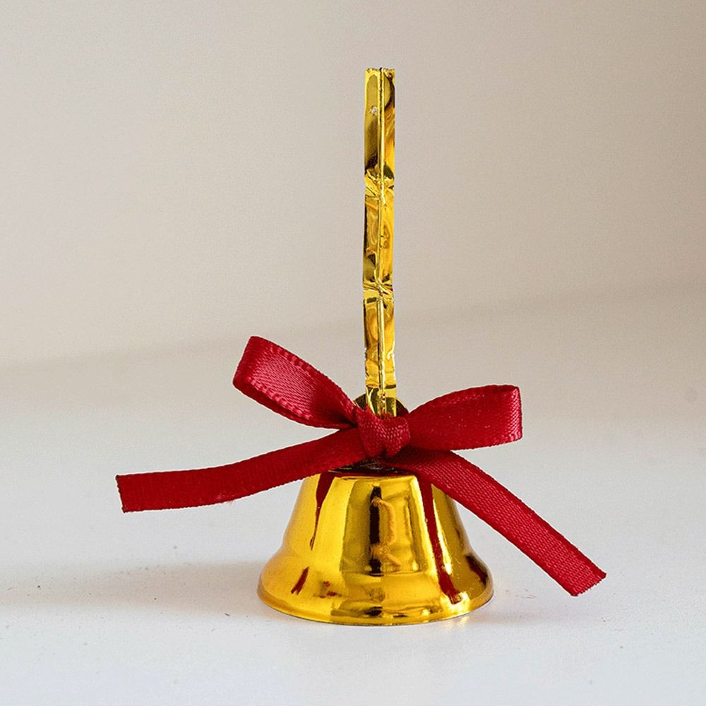 6/9Pcs Iron Christmas Ornaments Plastic New Year Pendant Christmas Bells Festival Party Celebration
