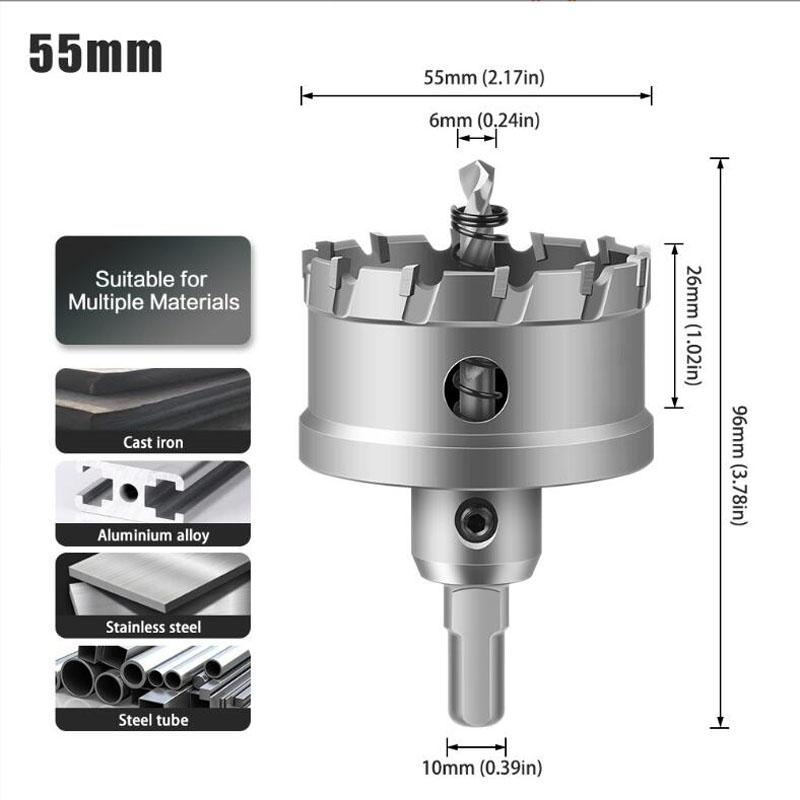 Сверло с твердосплавным наконечником TCT, сверло-кольцевая пила, фреза для сверления металлических сплавов из нержавеющей стали