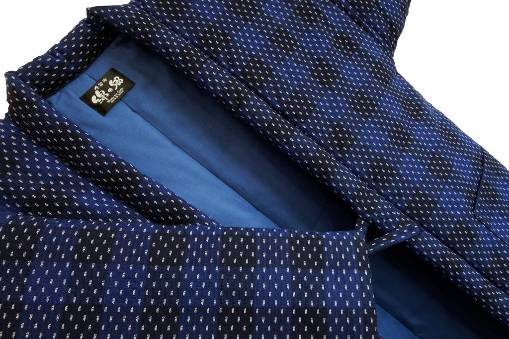 Watanosato Hanten Arare Lattice Weave with Cotton for Men Made In Japan Made In Kurume Size Blue (Free (M~L), Lattice)