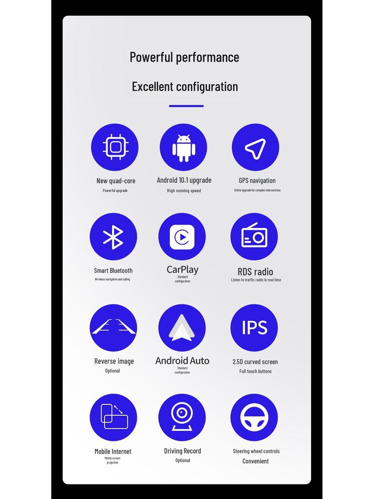 Peugeot 508 7-inch Navigation Touch Screen Hardware with Carplay