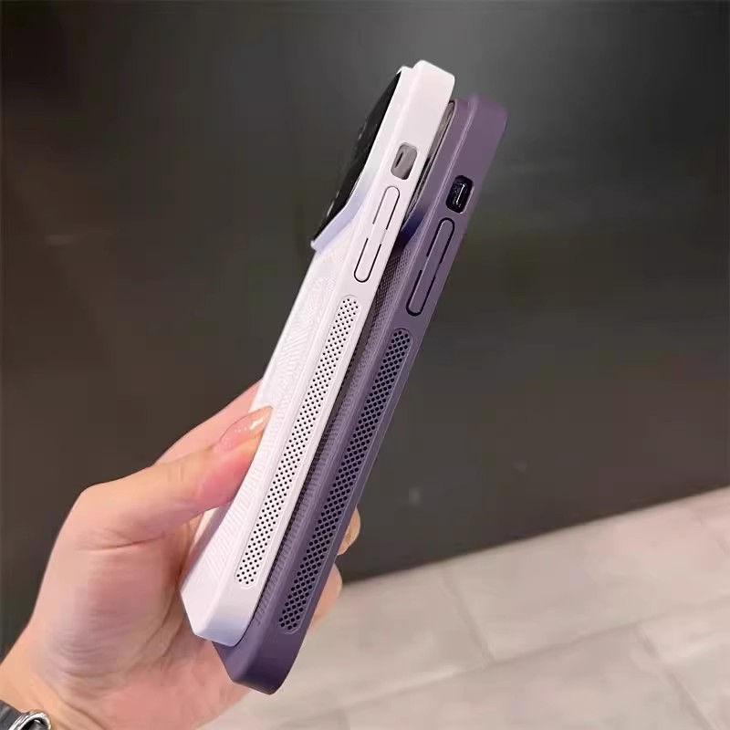 Охлаждающее рассеивание тепла для чехла Magsafe для iPhone 13 14 Pro Max 12 Pro 11 14Plus, пленка для полной камеры, металлический жесткий ультратонкий чехол