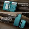 For Samsung Galaxy S21 5G Case JEEHOOD J12 Magnetic Detachable Zipper Wallet Kickstand Leather Back Cover Magnetic Case
