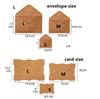20 Set Card&Envelope Kraft Paper Blank Greeting Card Wedding Christmas Party Invitation Greeting Card for Thanksgiving New Year
