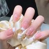 French Style Mid-Length Press-On Nails: Elegant & Gentle Whitening Nail Stickers