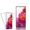 Silicone Case - Samsung - Galaxy S20 FE - Full Protection - Tempered Glass Film - Transparent