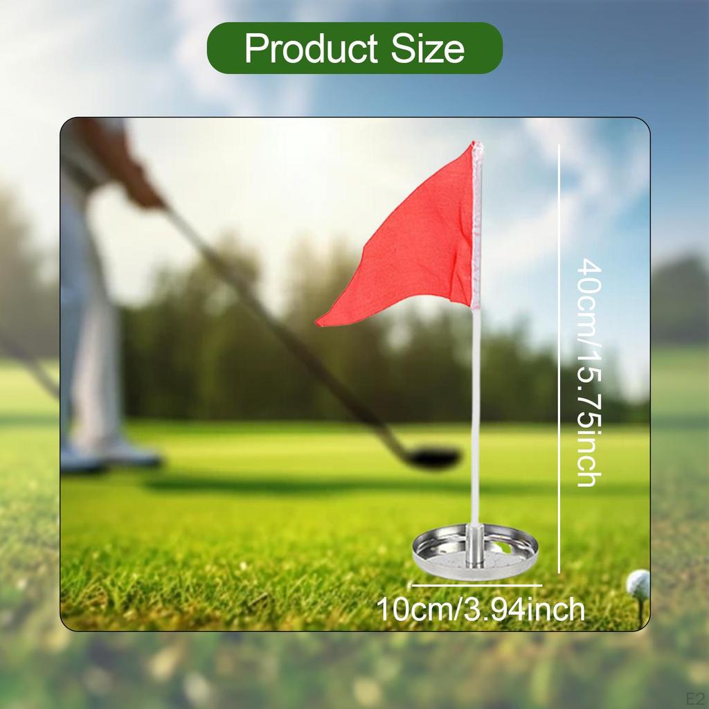 Golf Putting Cup with Flag Training Hole Portable Equipment Stainless Steel for Garage
