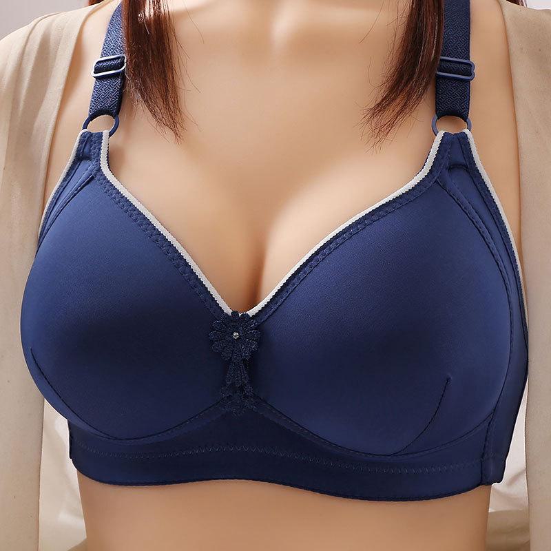 Cross-Border Smooth Push-Up Bra: Non-Magnetic, 3-Row Buckle Design for Middle-Aged & Elderly Moms
