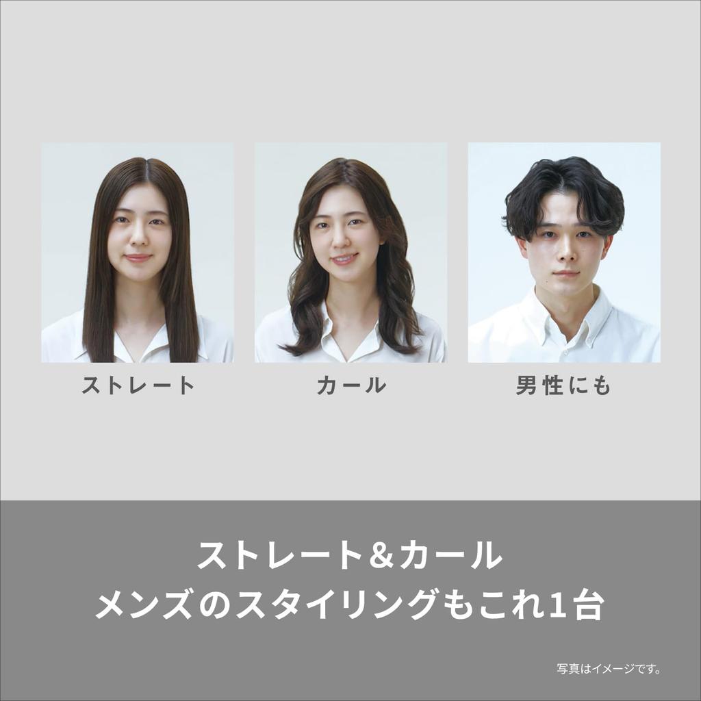 Panasonic Компактный выпрямитель-блеск, 2-сторонний, легкий, с покрытием, черный, EH-HV1B-K