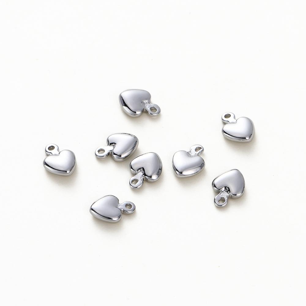 20 шт. Латунные мини-подвески в форме сердца, покрытые золотом 14K 18K, для изготовления ювелирных изделий, ручной работы, DIY, подвески для сережек, фурнитура, компоненты