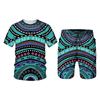 Летняя мода Африканский 3D принт Футболки Шорты Комплекты Мужские спортивные костюмы Большие футболки с коротким рукавом Комплекты брюк Костюмы Одежда