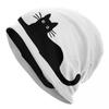 Funny Cartoon Black Cat Skullies Beanies Caps Unisex Winter Warm Knit Hat Unisex Women Hip Hop Adult Bonnet Hats Outdoor Ski Cap