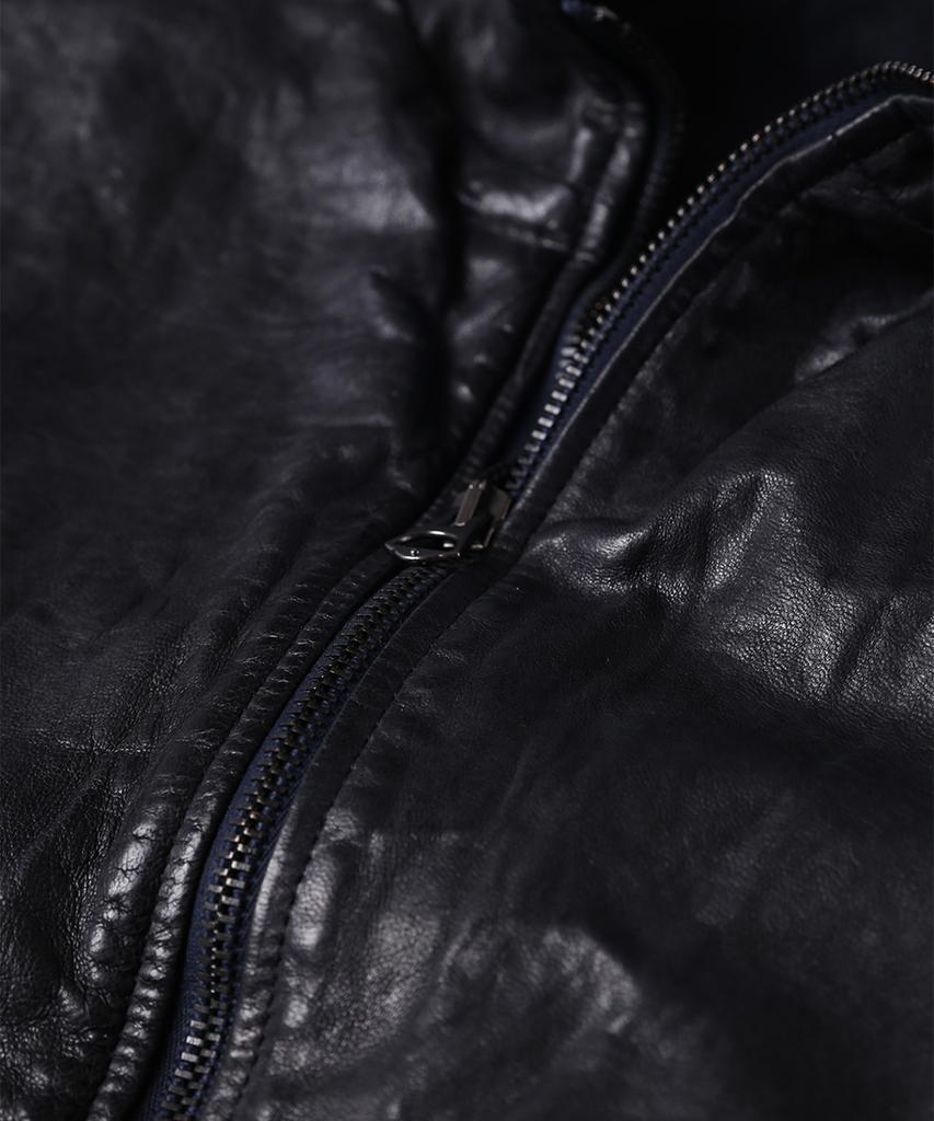 Panicale Car Leather Bomber [Navy]
