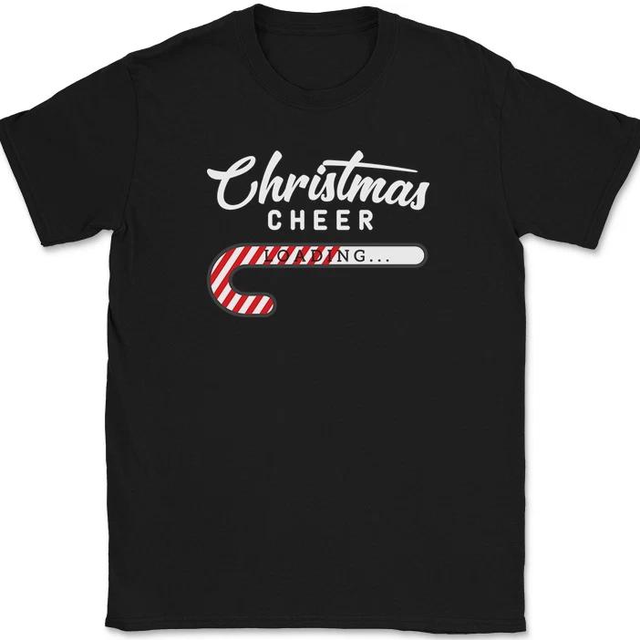 Christmas Cheer Loading T-Shirt Funny XMas Holiday Santa Claus Gift Tee