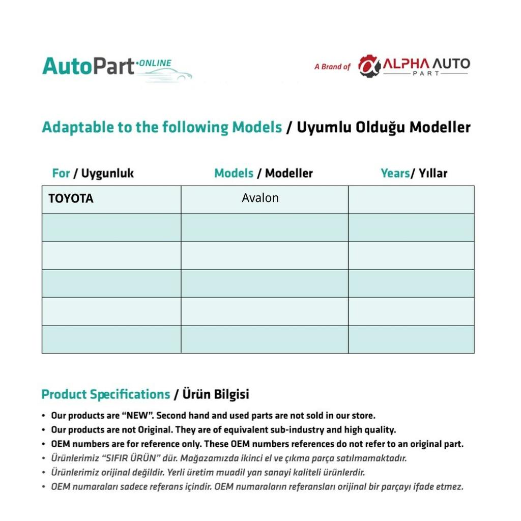 Приспособление для ремонта штор Toyota Avalon