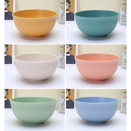 6 шт., большие миски для хлопьев, можно мыть в посудомоечной машине, без BPA, миски для еды, многоразовые миски для риса, лапши, супа, закуски, салата, фруктовые миски, кухонные принадлежности