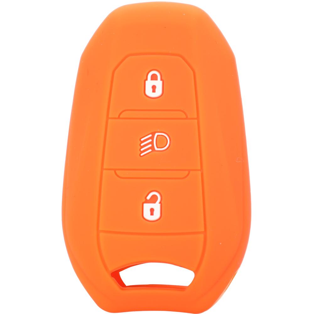 Jingyuqin Чехол-держатель для ключа-брелока автомобиля для Peugeot 208 DS3 5008 DS5 DS6 для Citroen C4 C5 X7 Силиконовая резина Смарт