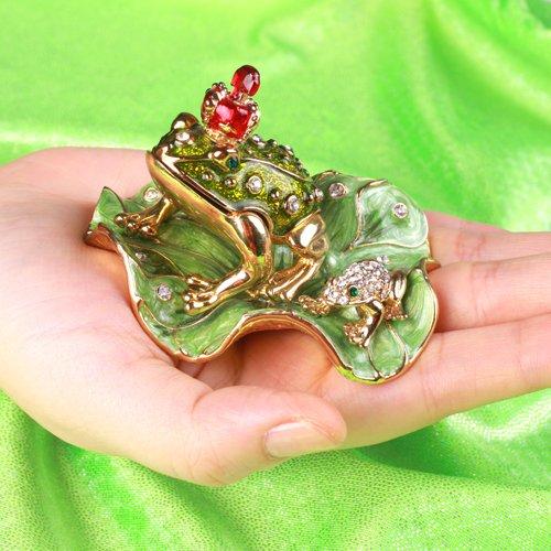 <Лягушка в короне (Король Лягушка)> Шкатулка для украшений с прорезями
