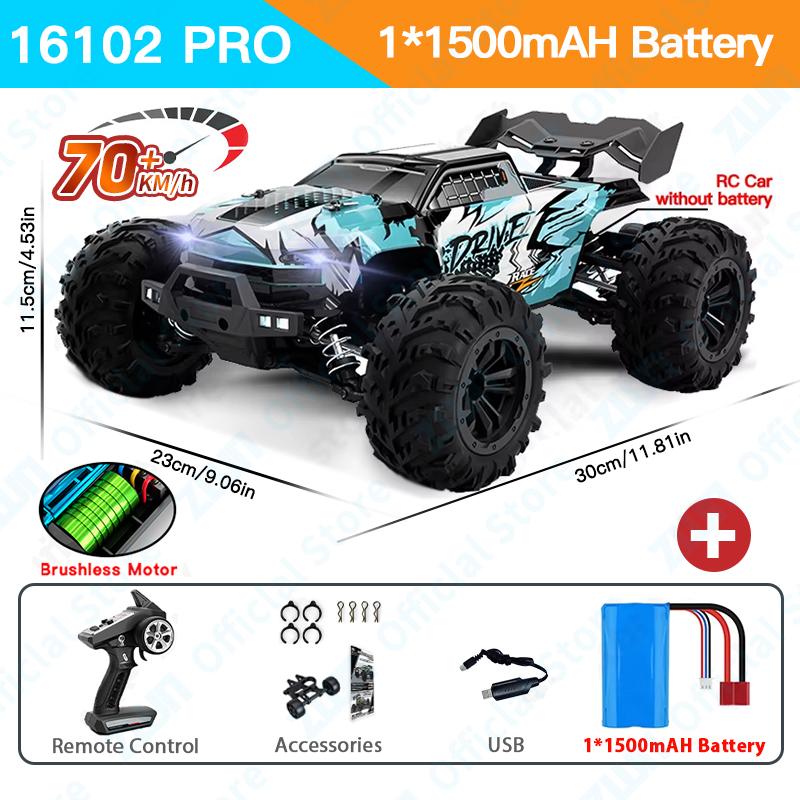 AAYB1 ZWN 1:16 70 км/ч или 50 км/ч 4WD RC автомобиль с дистанционным управлением LED автомобили высокоскоростной дрифт монстр-трак для детей против Wltoys 144001 игрушки