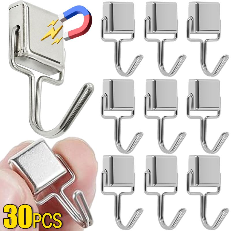 1/30 шт. Квадратные магнитные крючки, многоцелевые крючки для хранения, несущие настенные вешалки для домашней кухни, организация хранения