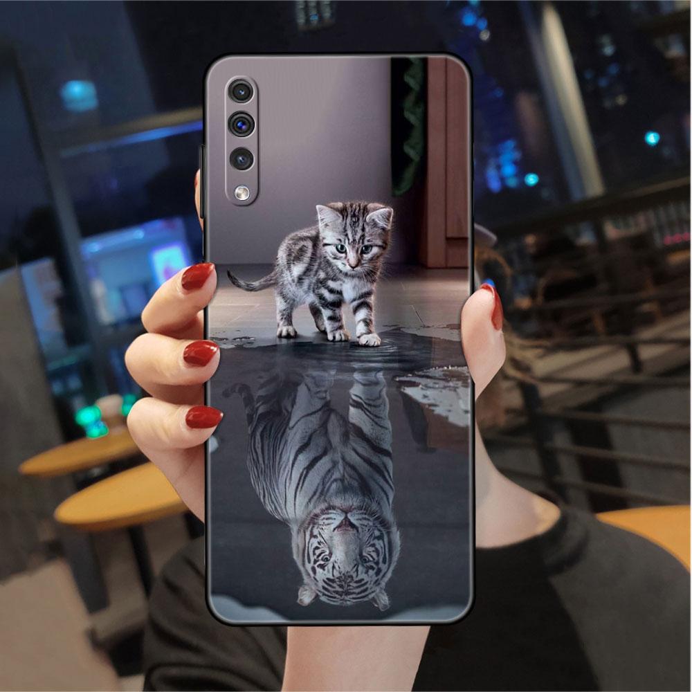 Чехол с изображением волка, собаки, кошки, птицы, льва, тигра, животного для Samsung Galaxy A50 A02s M31 A70 A30 A10 A20e A40 A10s M30s M51, черный чехол для телефона