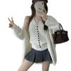 Korean-Style Knit Cardigan & Halter Strap Vest Set for Autumn/Winter
