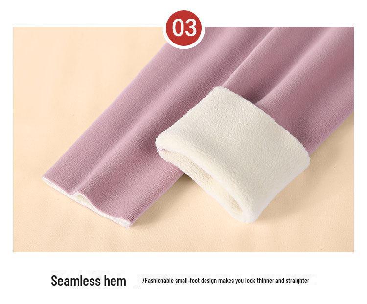 Women's High Waist Velvet Leggings - Warm Cashmere, Thick, Autumn-Winter Base Layer Pants