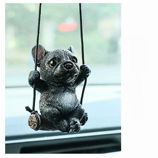 Смола милая собака аниме автомобильные аксессуары качели бульдог кулон авто зеркало заднего вида украшения подарок на день рождения аксессуары для пар