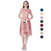 Women’s Midi Dress Lace Asymmetrical Skirt Casual Dresses Ladies Night Going Out Wear Wedding Bridesmaid Evening Party Cocktail Occasion Outfit