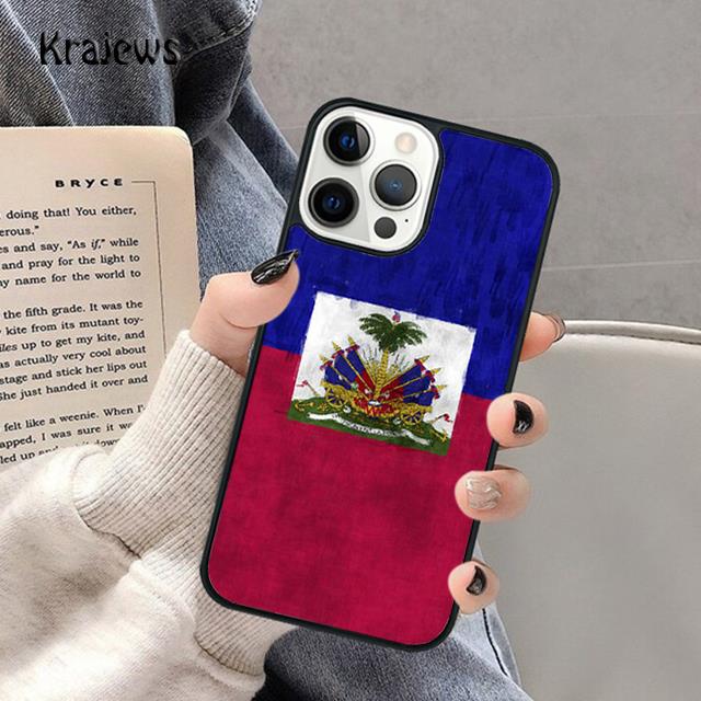 Haiti Haitian Flag Soft Phone Case For iPhone 16 15 SE2020 14 Max 6 7 8 Plus 11 12 13 Pro Max Mini Phone Cover coque Fundas