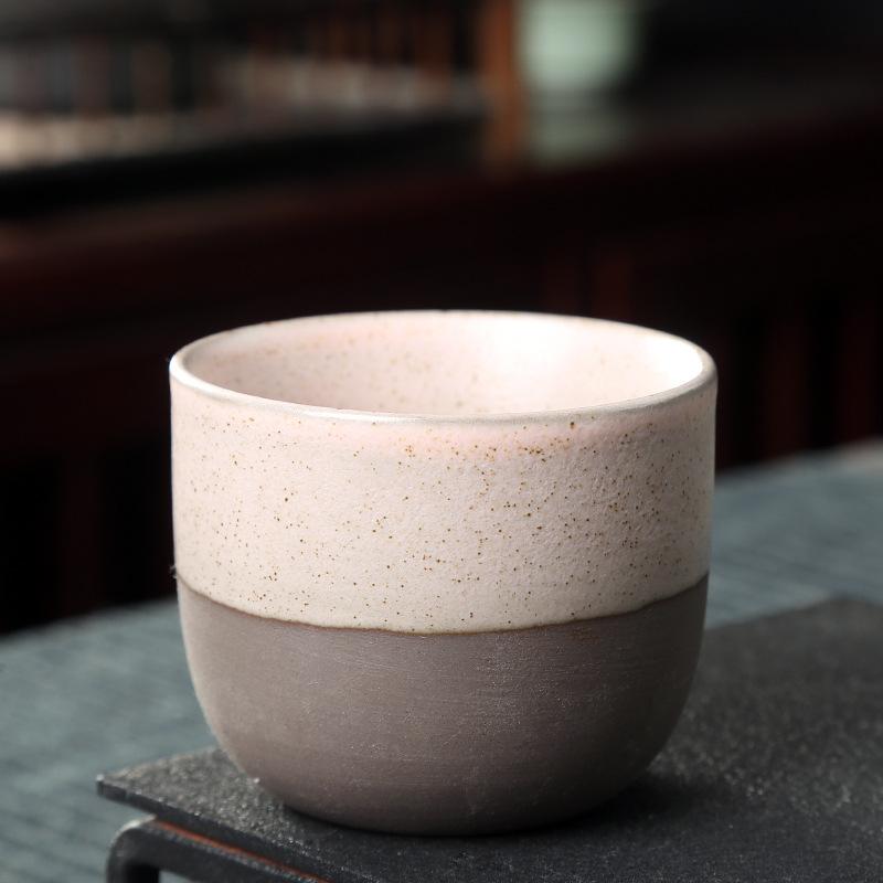 120 мл Матовые Креативные Ретро Грубая Керамика Чайные Чашки Керамическая Кофейная Кружка Ручной Работы Бокалы для Вина Китайская Чайная Чашка для Чая Кунг-Фу Домашняя Посуда для Напитков