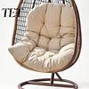 All Weather Outdoor Cushion Egg Chair with Back Support, Hanging Swing Pad Soft Lumbar Support Pillow Ties, Waterproof Seat for Chairs Comfortable