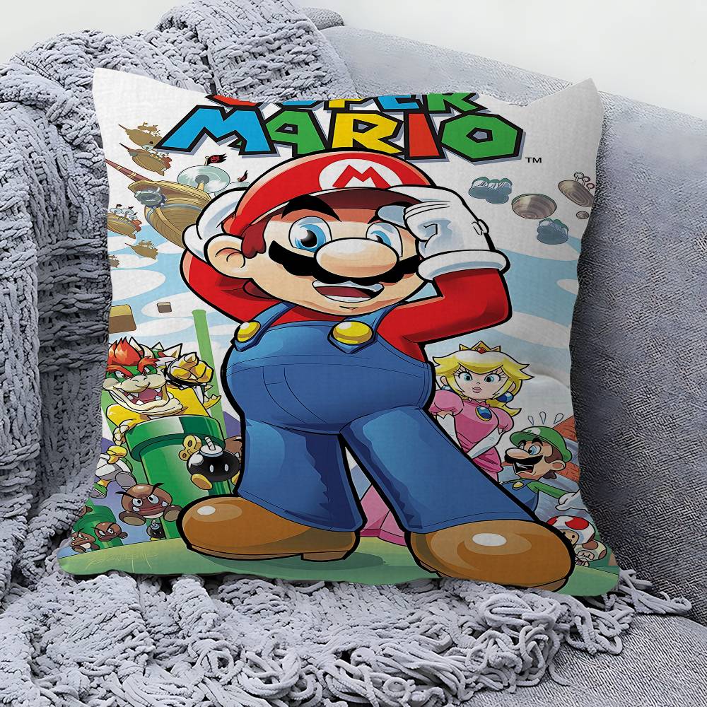 Персонализированная наволочка Super M-Mario для детской комнаты, Декор для дикой вечеринки, Наволочка, Подарок на день рождения ребенка, Душ для малыша