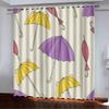 High Density Blackout Curtains Cartoon Small Objects Small Plants 3D Digital Printing Blackout Curtains