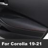 Для Toyota Corolla 12th 2019 2020 2021 4 шт./лот, внутренняя дверная ручка автомобиля, кожаная панель, защитный чехол