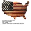 Challenge Coin Display Stand Wooden American Flag USA Map Shape Coin Holder Vintage Wall Mounted Coin Display Stand for Veterans Patriotic Souvenirs