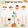 10 Pcs Iron Cake Stands,Gold Rectangular Cake Stand Tabletop 30*39cm for Cake Shops,Bakeries