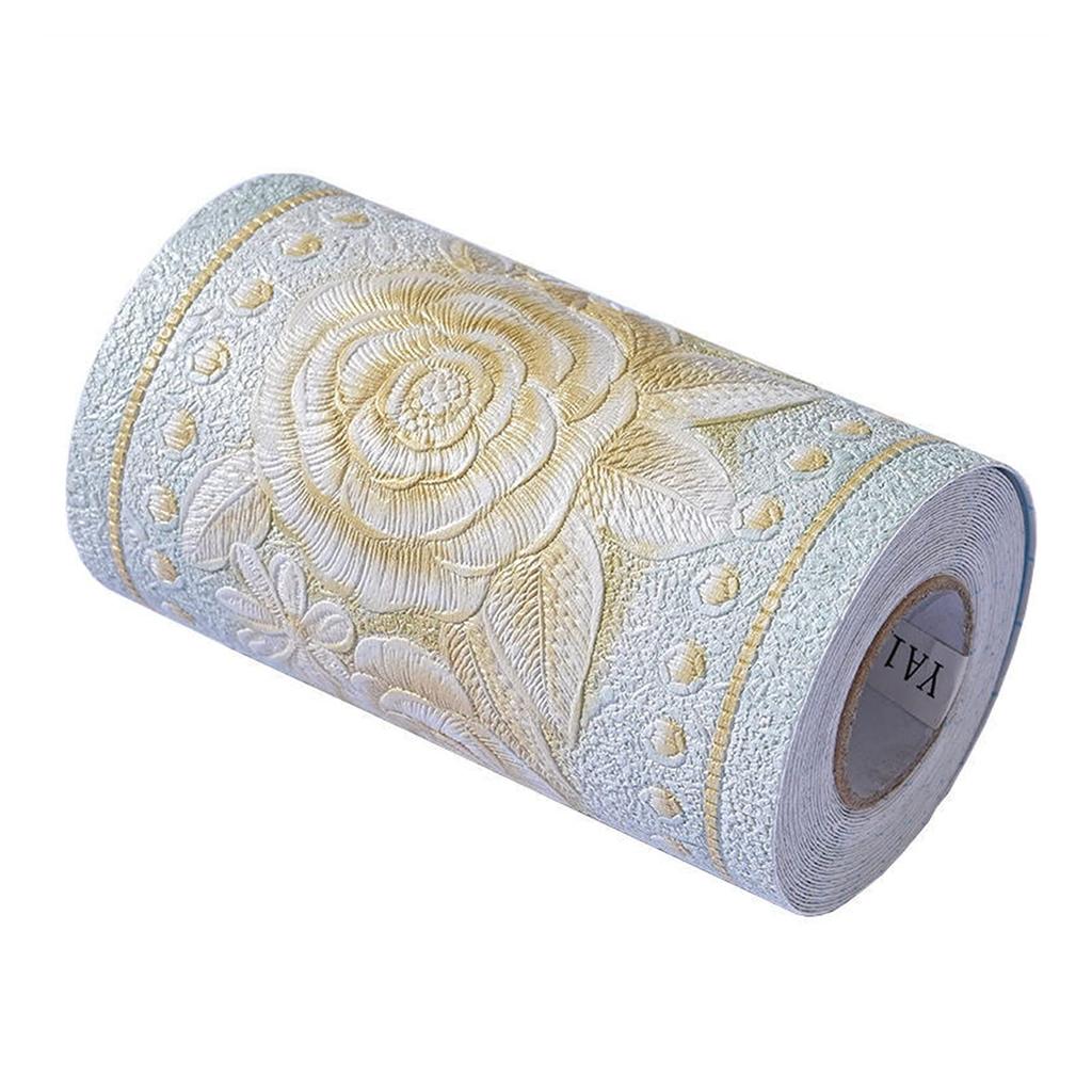 Self-adhesive wall trim border 10cm × 5 m ideal for decorating the edges of walls in the living room kitchen bathroom and bedroom—silver gray