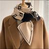 Women'S Scarves For Autumn And Winter Double-Sided Warm Small Scarves With Thousand Bird Checkerboard Pattern Diagonal Edges Versatile Neck