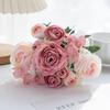 Artificial Flowers High Quality Silk Rose Valentine Wreath Home Room Yard Brial Bouquet Accessory Wedding Outdoor Decor Diy Gift