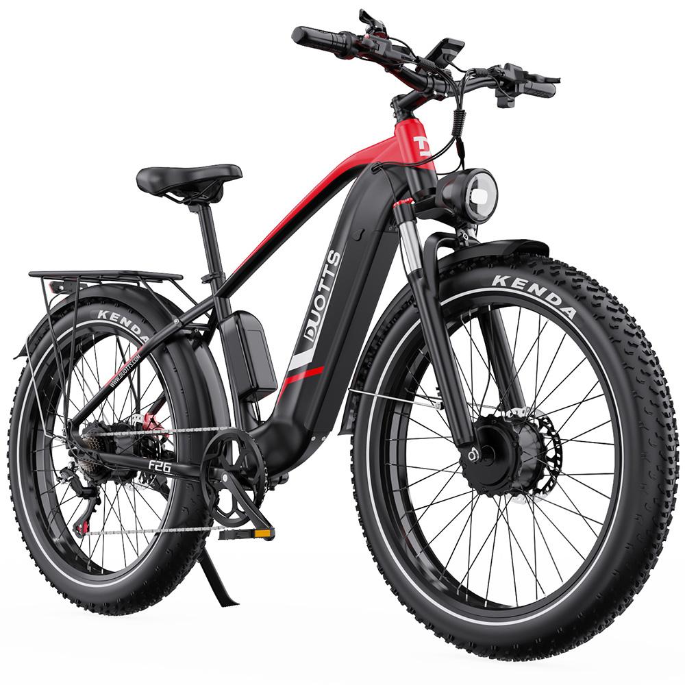 Электровелосипед DUOTTS F26 750Втx2 Мотор LCD Дисплей 48В 20Ач 26" Широкие Шины Электровелосипед Для Взрослых Максимальная Скорость 50 км/ч Серый