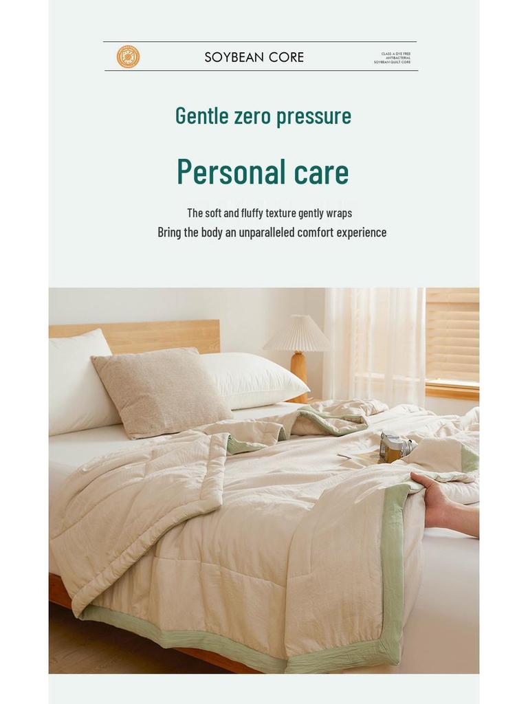 7A Antibacterial Summer Air Conditioner Quilt - Washable Cooling Cotton Quilt for Dorms and Students