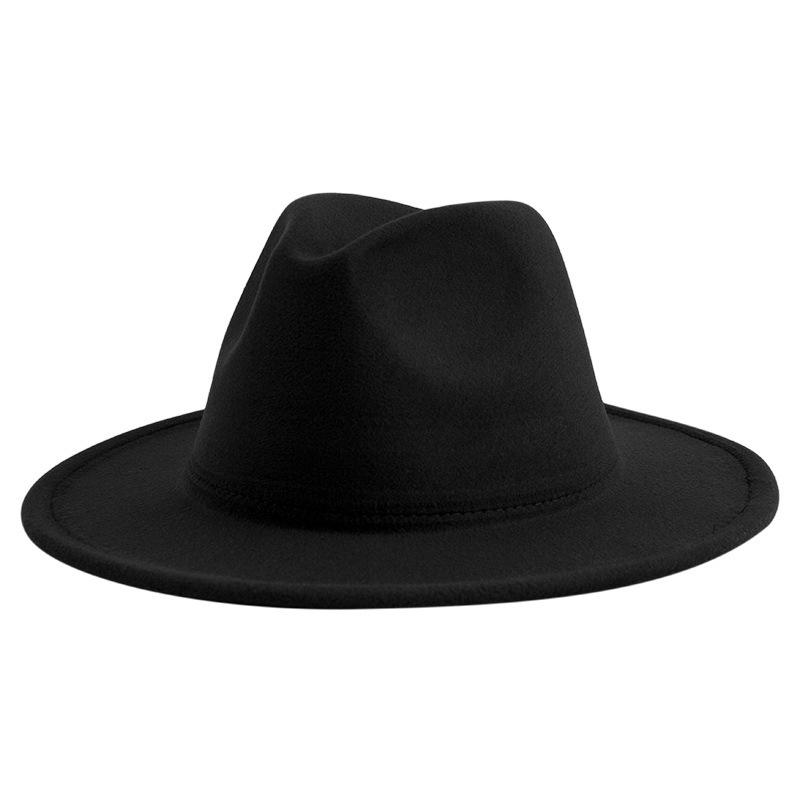 British Suede Jazz Hat Western Cowboy Hat Hidden Hat Felt Hat Big Brim Top Hat Tide