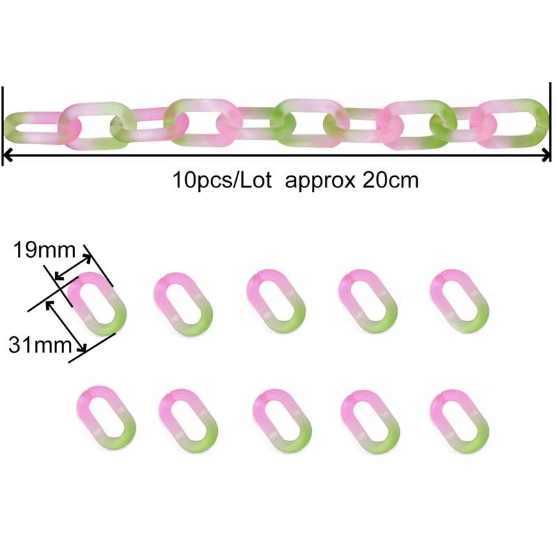 10 шт., акриловая открытая цепочка для солнцезащитных очков для DIY, ожерелье, браслет, серьги, изготовление ювелирных изделий, аксессуары для рукоделия
