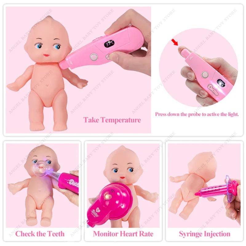 Children's Playing House Small Doctor Stethoscope Set Male and Female Nurse Play As Injection Tools Medical Box Toys