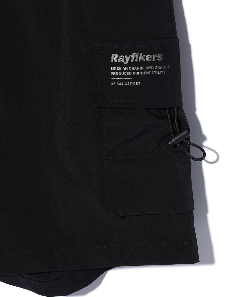 RAYFIKERS Double String Cargo Shorts Black (Mo2Pu383-076)