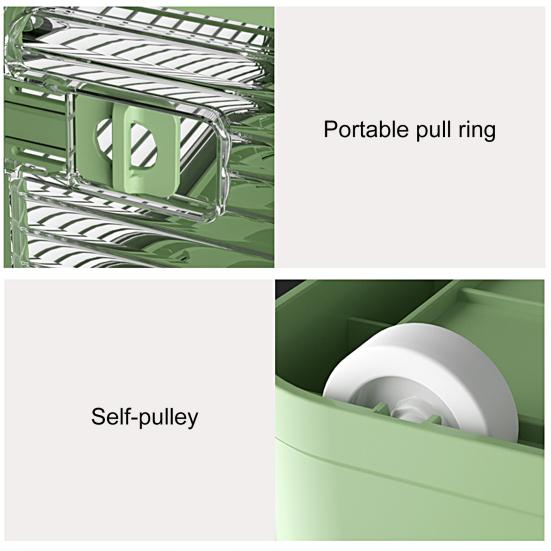 Storage Organizer High Capacity Strong Load Bearing Translucent with Handle Foldable Closets Lockers Folding Organizer Box Household Products