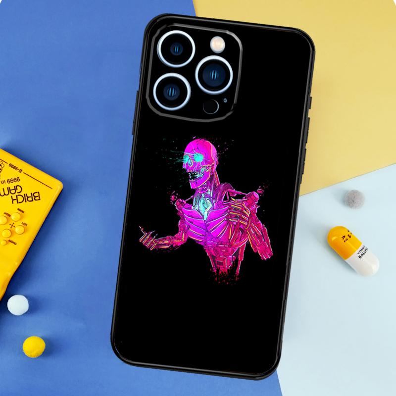 Skull Trippy Octopus Phone Case For iPhone 17 16 14 13 12 11 15 Pro Max Plus 12 13 mini 16e 17 Air Bumper Cover